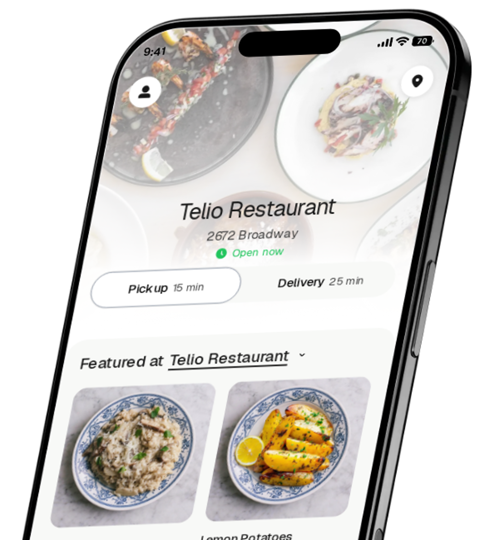 Telio Restaurant app preview